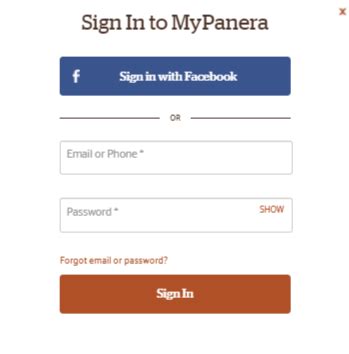 mypanera login.